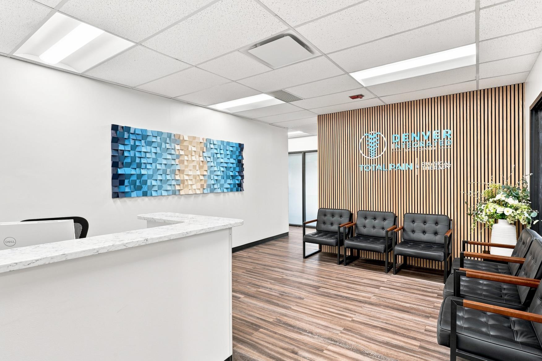 Finished office reception area